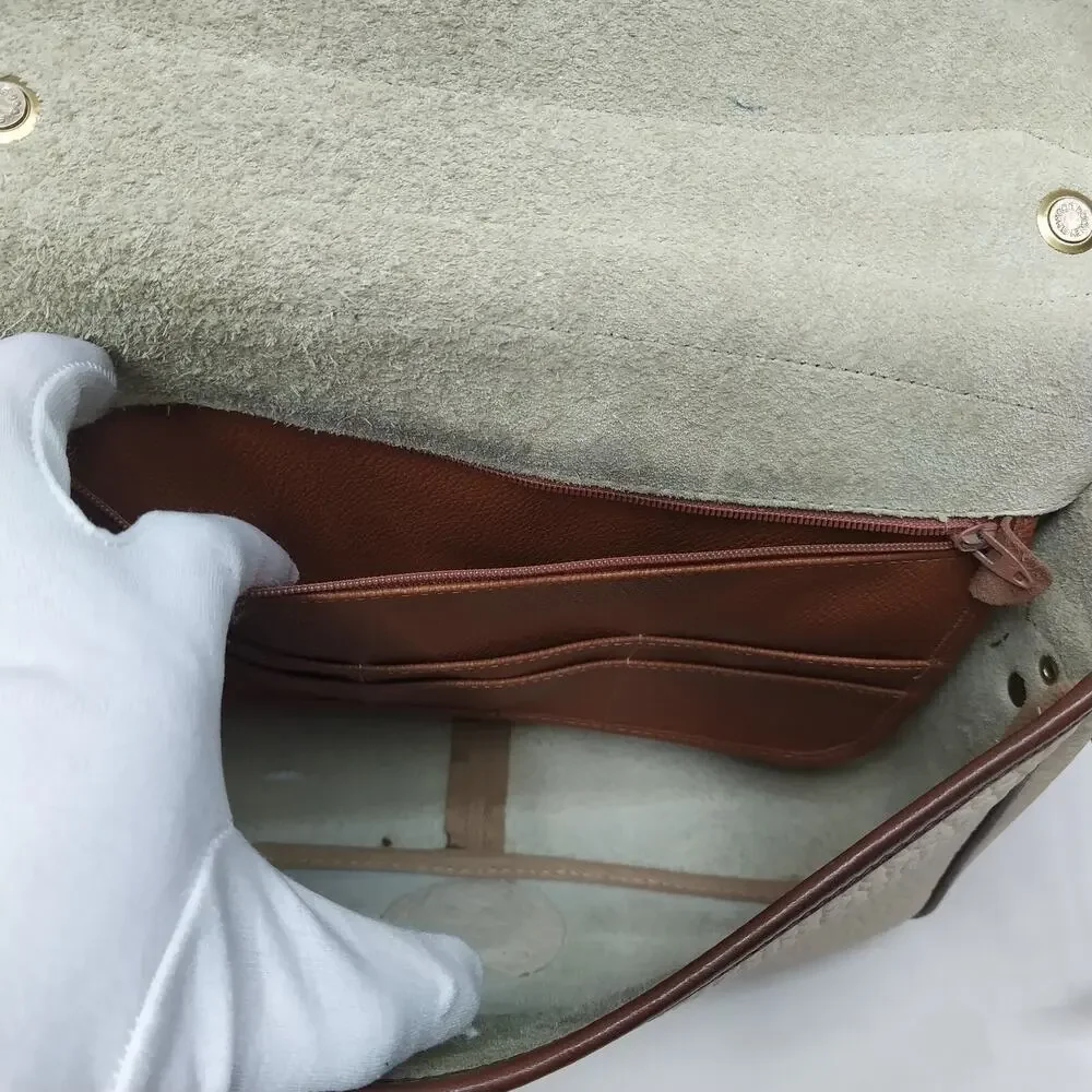 Dooney & Bourke Ivory Pebbled Leather Buckle Satchel Crossbody Bag - Made in USA